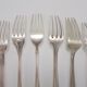 6 old mismatched forks