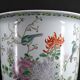 Important Chinese cache-pot with naturalistic floral and animal decoration – 20th century