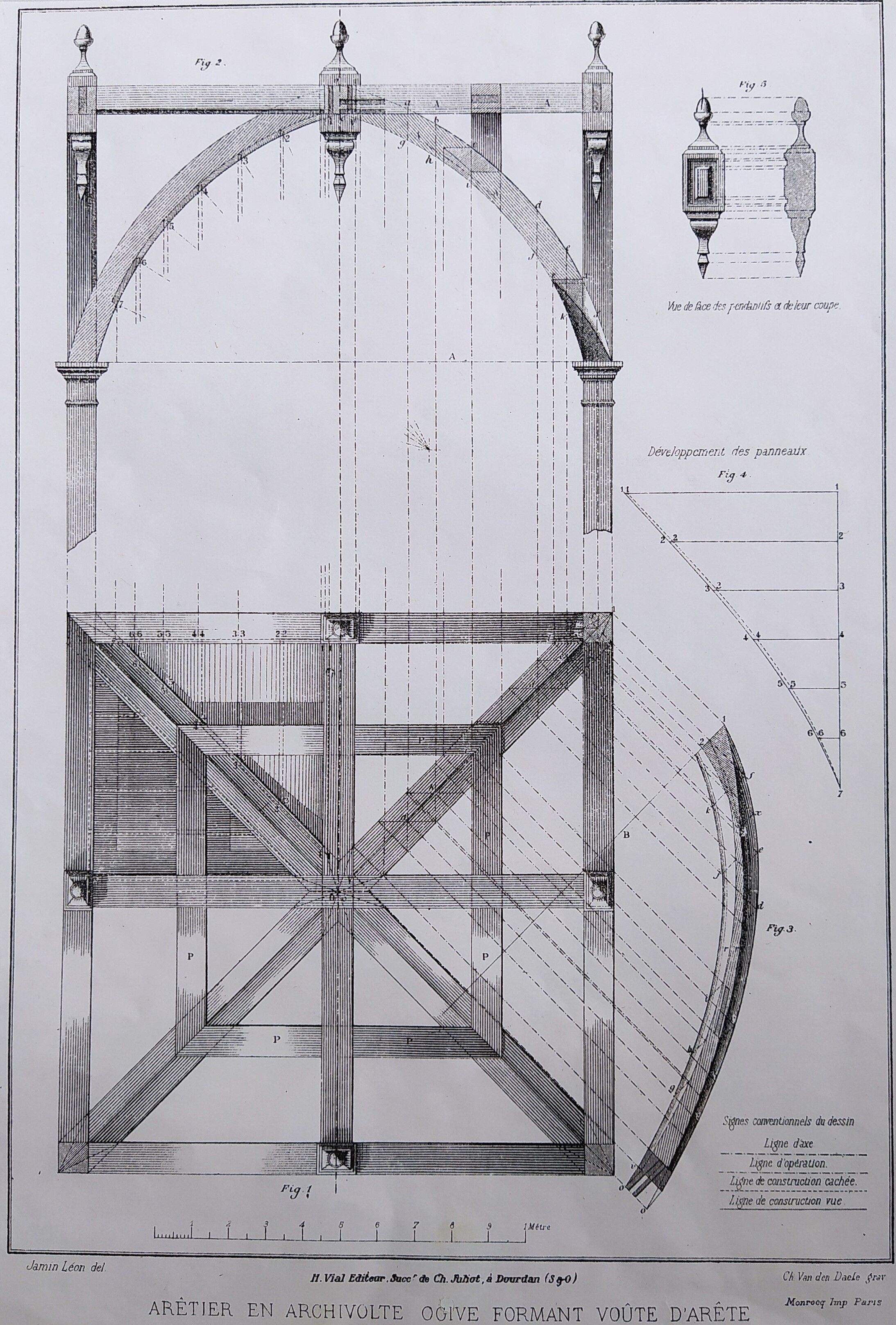 Carpentry board " Arêtier "