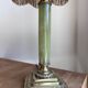 Large vintage lamp in green onyx and gilded brass - vintage lampshade