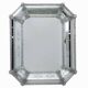 Miroir octogonal en verre de Murano vénitien du XXe siècle, décoré de fleurs