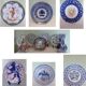 Lot of 10 pieces of vintage Spanish ceramics - Painted hanging crockery