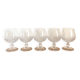 Service à cognac - verres - carafe - longchamp - cristal d’arques  - vintage