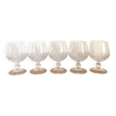 Service à cognac - verres - carafe - longchamp - cristal d’arques  - vintage