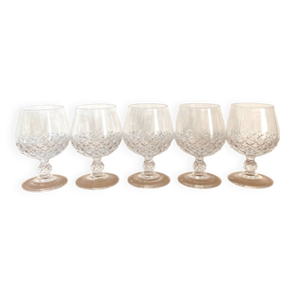 Service à cognac - verres - carafe - longchamp - cristal d’arques  - vintage