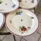 lot de 6 grandes assiettes plates Villeroy & Boch La Louvière fabrication belge en Terre de Fer débu