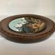Ancient mountain landscape frame painted and carved by hand