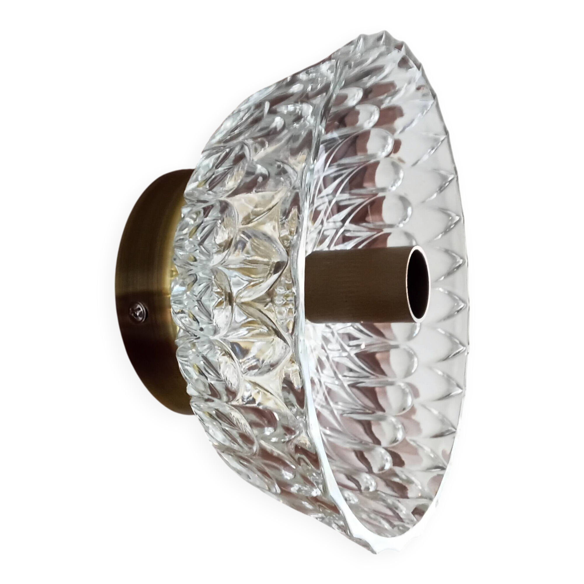 Vintage wall sconce moulded glass