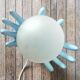 Blue ceramic hand lamp