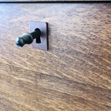 Filing cabinet with a curtain