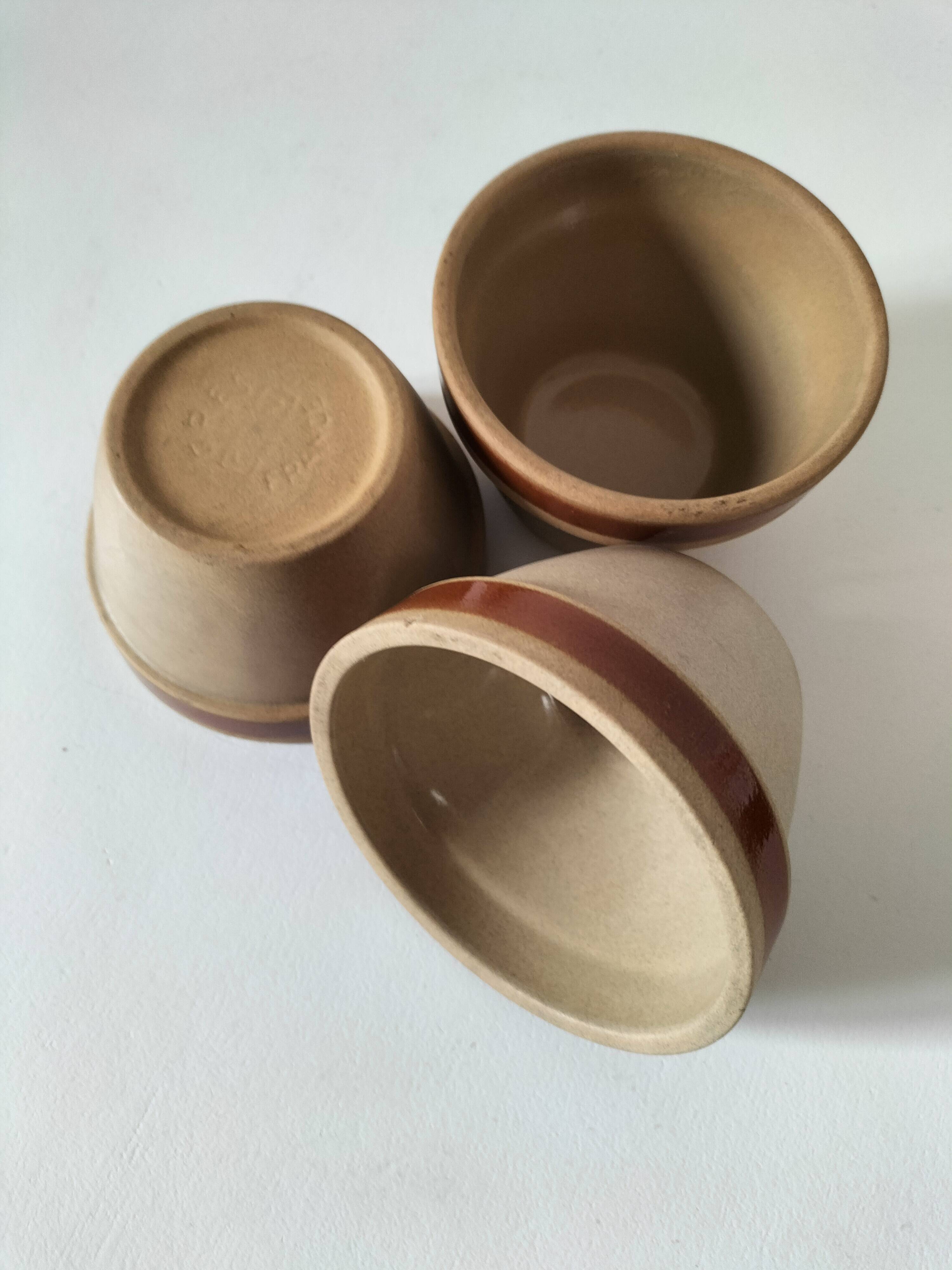 Set of 3 vintage mini jars in stoneware – Gien