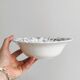 Small Myott porcelain salad bowl, blue floral decoration
