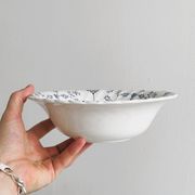 Small Myott porcelain salad bowl, blue floral decoration