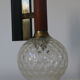 Wall lamp teak metal and glass