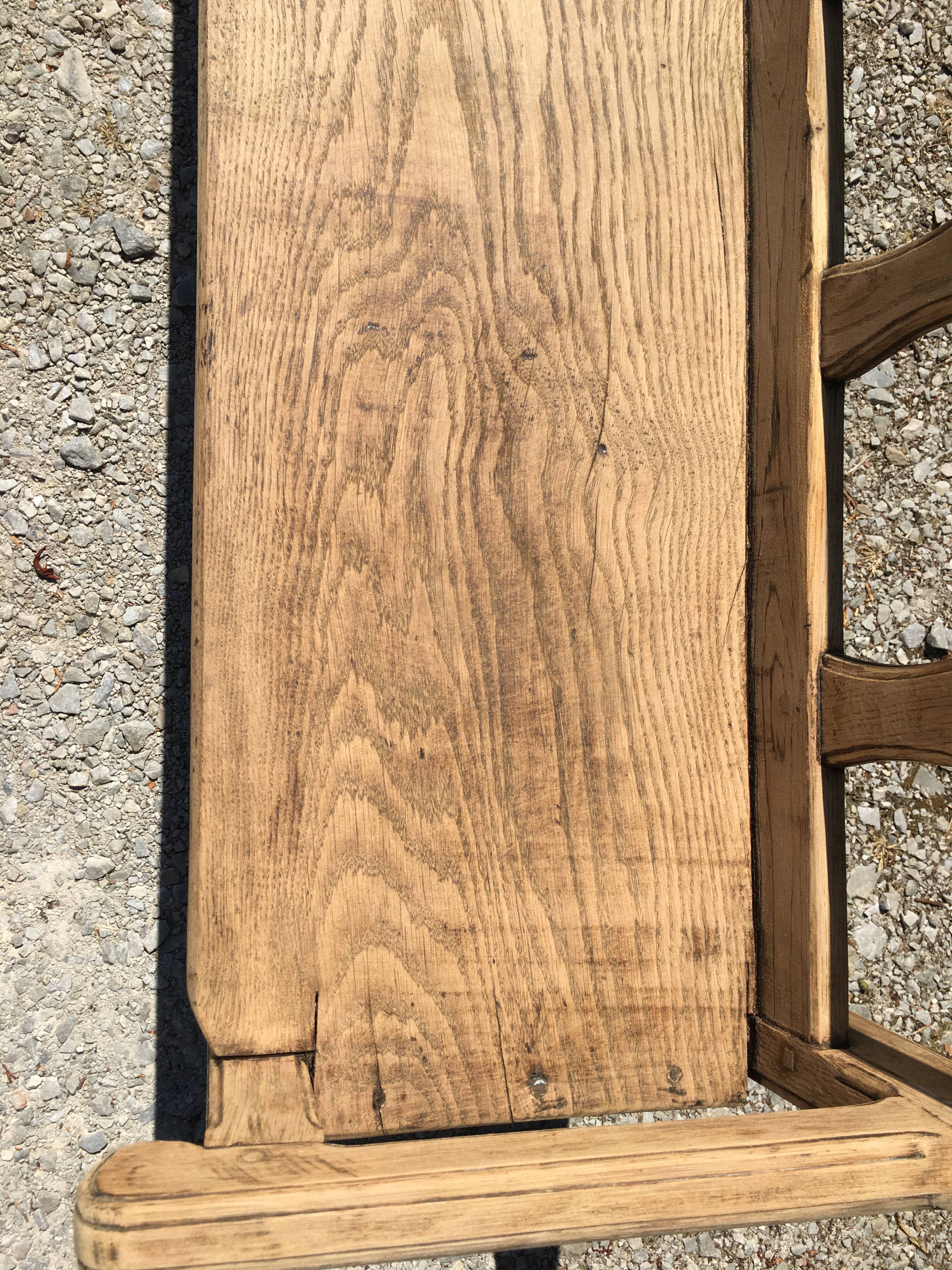19th 10th wood oak back bench