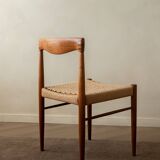 Chaises de salle à manger vintage en teck danois par H.W. Klein pour Bramin, années 1960, ensemble de 3