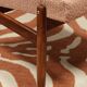 Vintage powder pink boucle armchair 1970 renovated