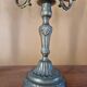 Pair of gilded bronze and brass candelabra with 4 light arms.