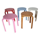 Set of 5 IKEA stools 1980