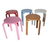 Set of 5 IKEA stools 1980