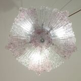 Vintage Murano glass ceiling lamp pink