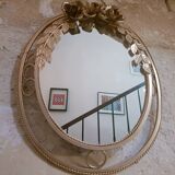 Vintage gold floral mirror