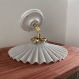Opaline serrated wall light