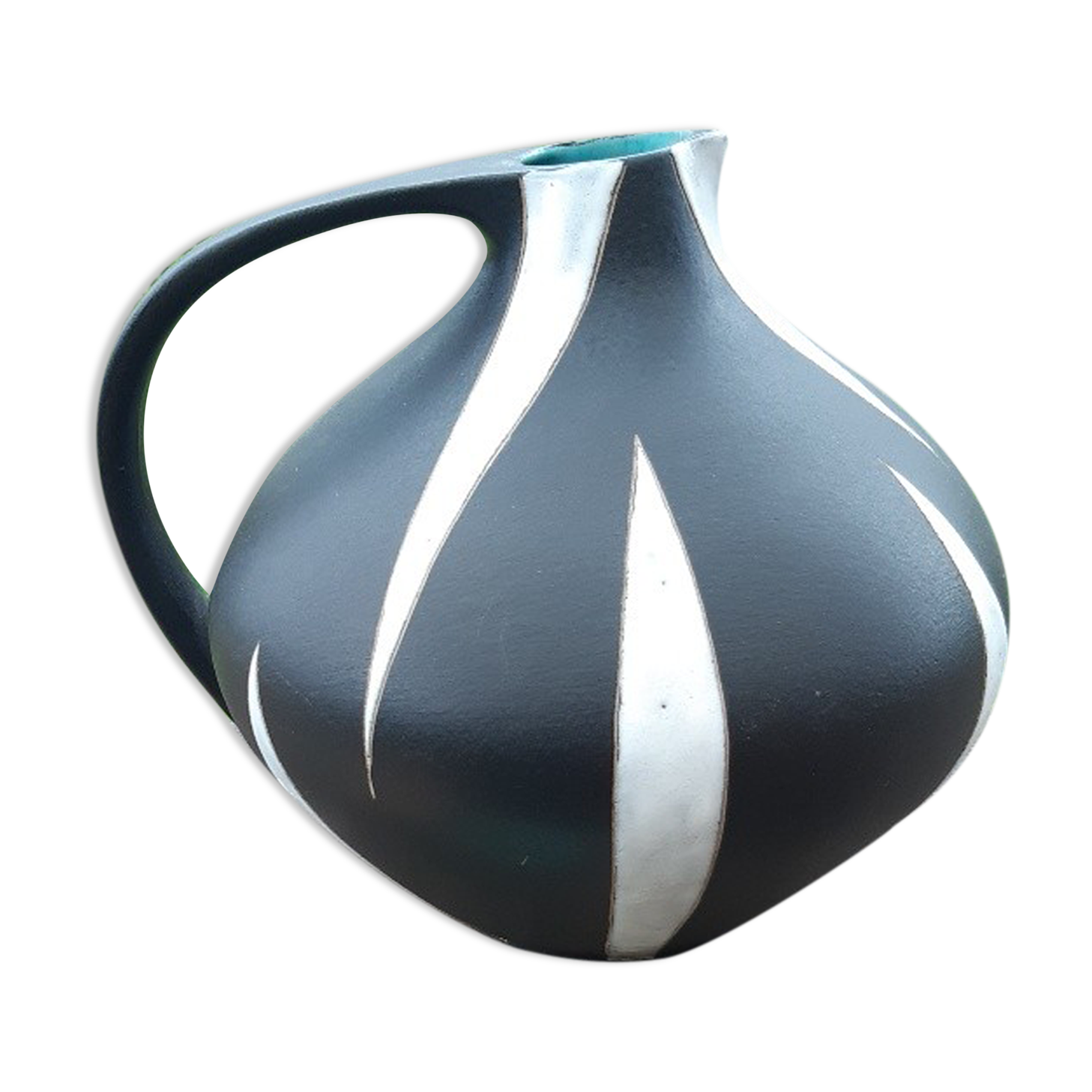 Vase céramique "Mont blanc" par Kurt Tschörner pour Ruscha années 70