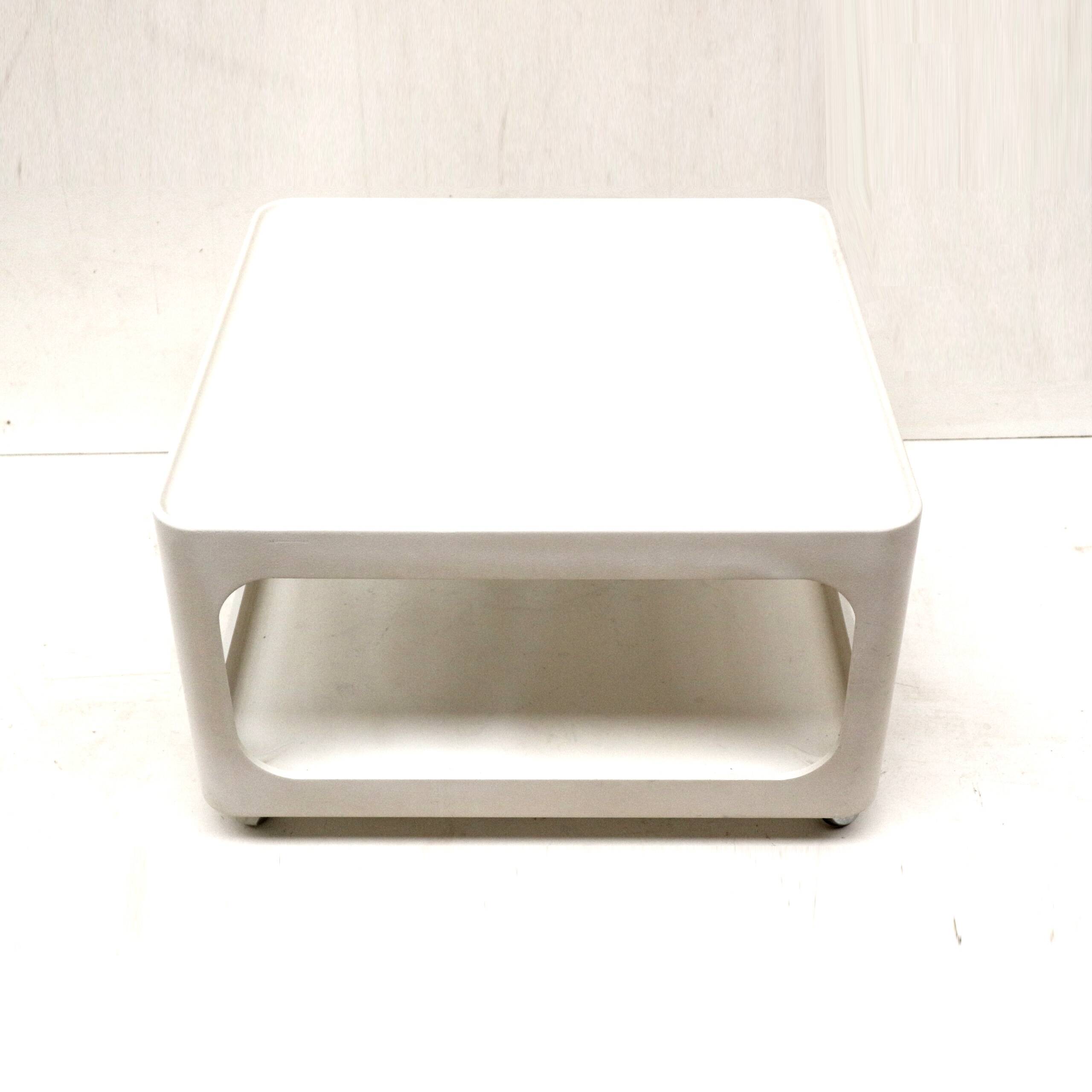 Vintage Space age coffee table on wheels made in the 70s