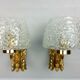 Vintage Murano and 1960 gold metal wall light