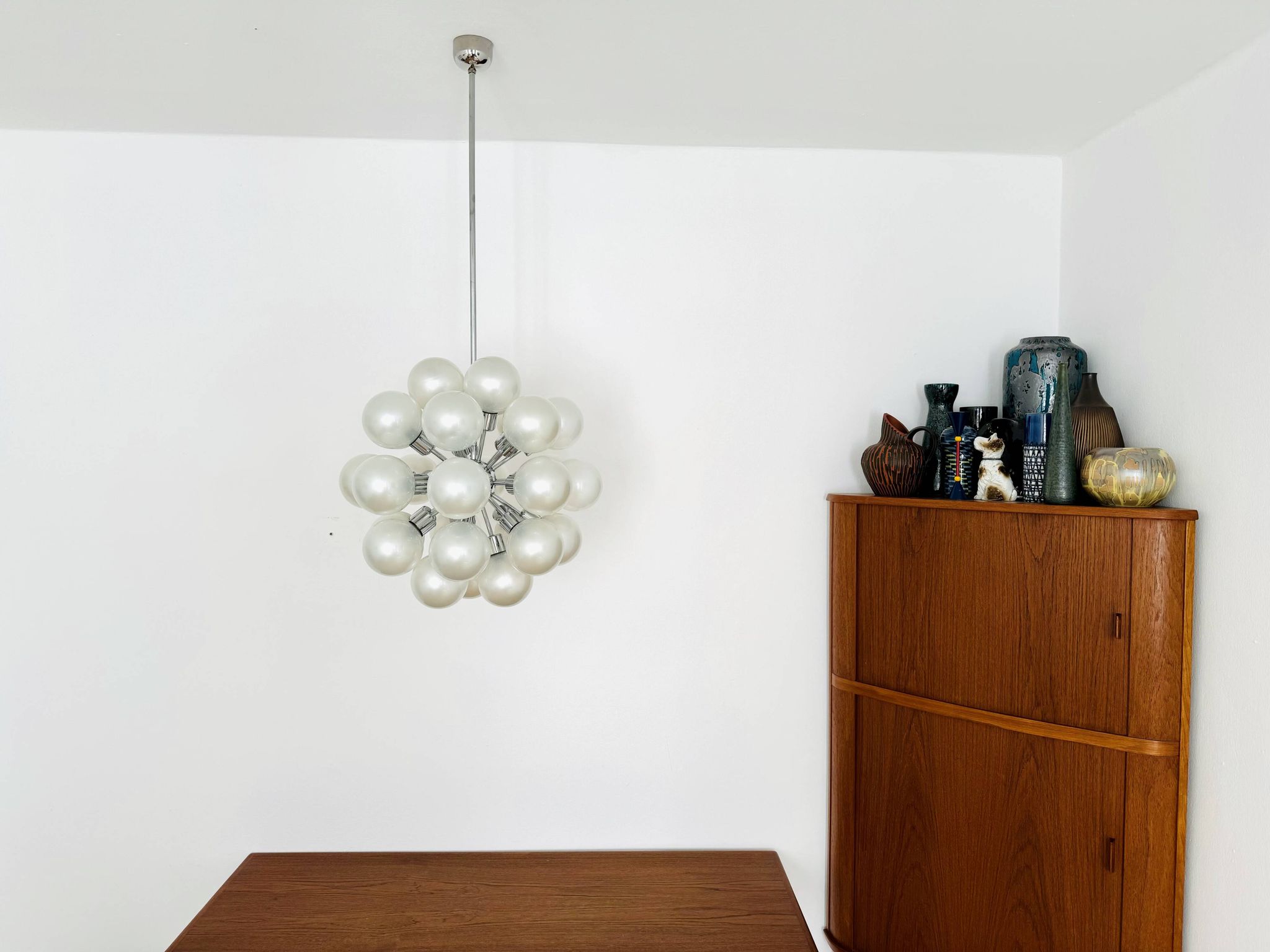 Chromed 1970s Sputnik Chandelier by Motoko Ishii for Staff