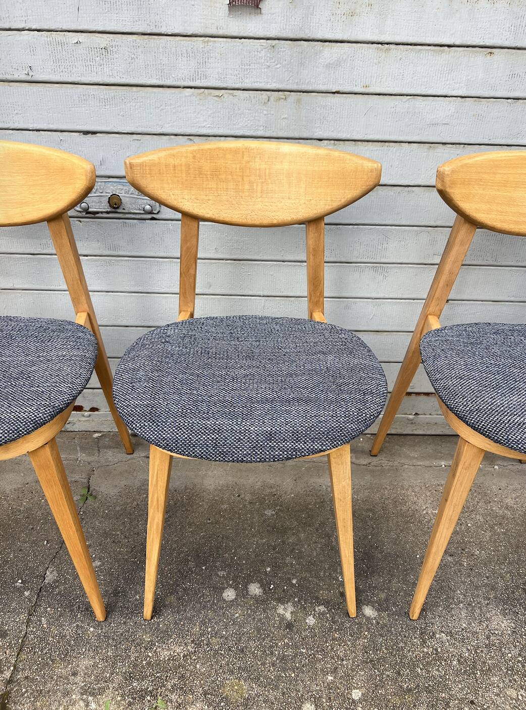 (Lot) 4 chaises Baumann Fontania (restaurées) 1960