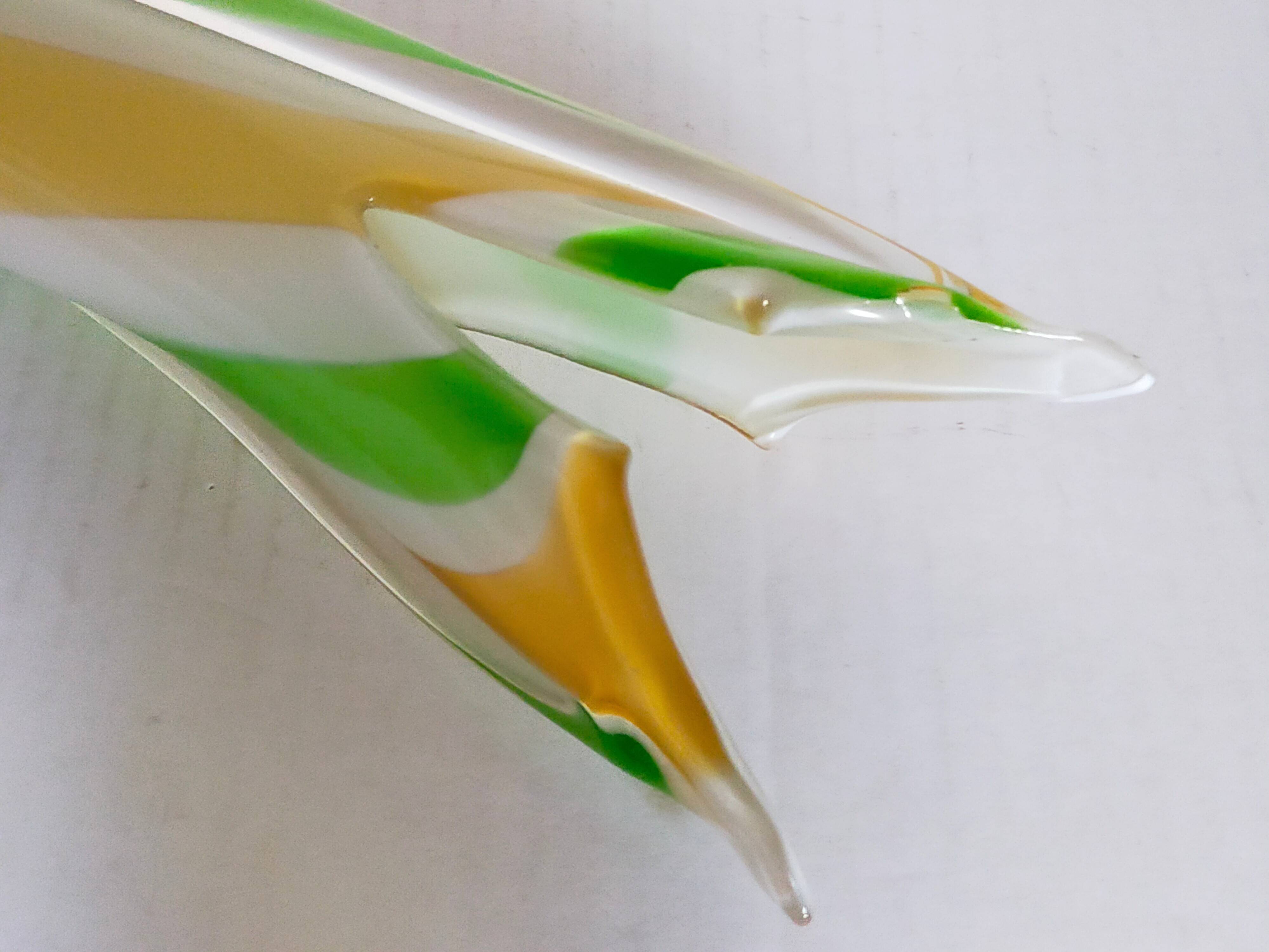 Vintage two-tone glass vase 39 cm