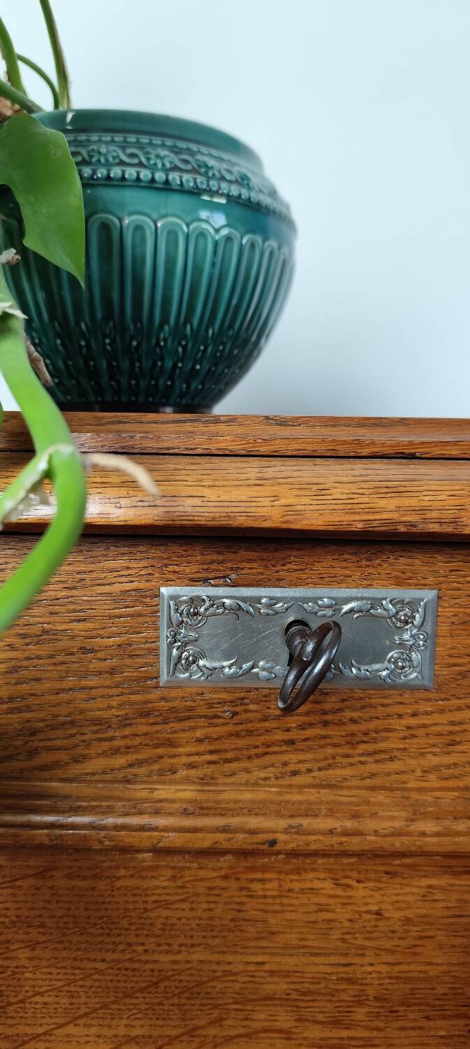 Side table, old antique bedside table