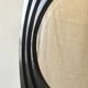 Large oval Italian mirror, modernist, space age design from the 1970s.