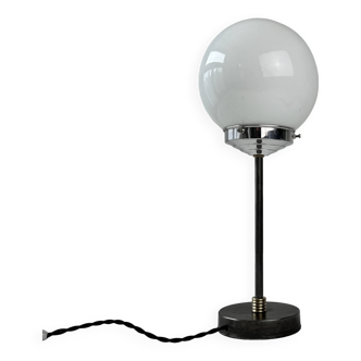 Old small vintage opaline table lamp