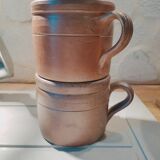 2 mugs en grès