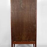 Art Nouveau display case, bronzes and carved wood on a floral theme, circa 1900