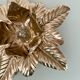 Vintage wall light in gold metal with leaf decorations