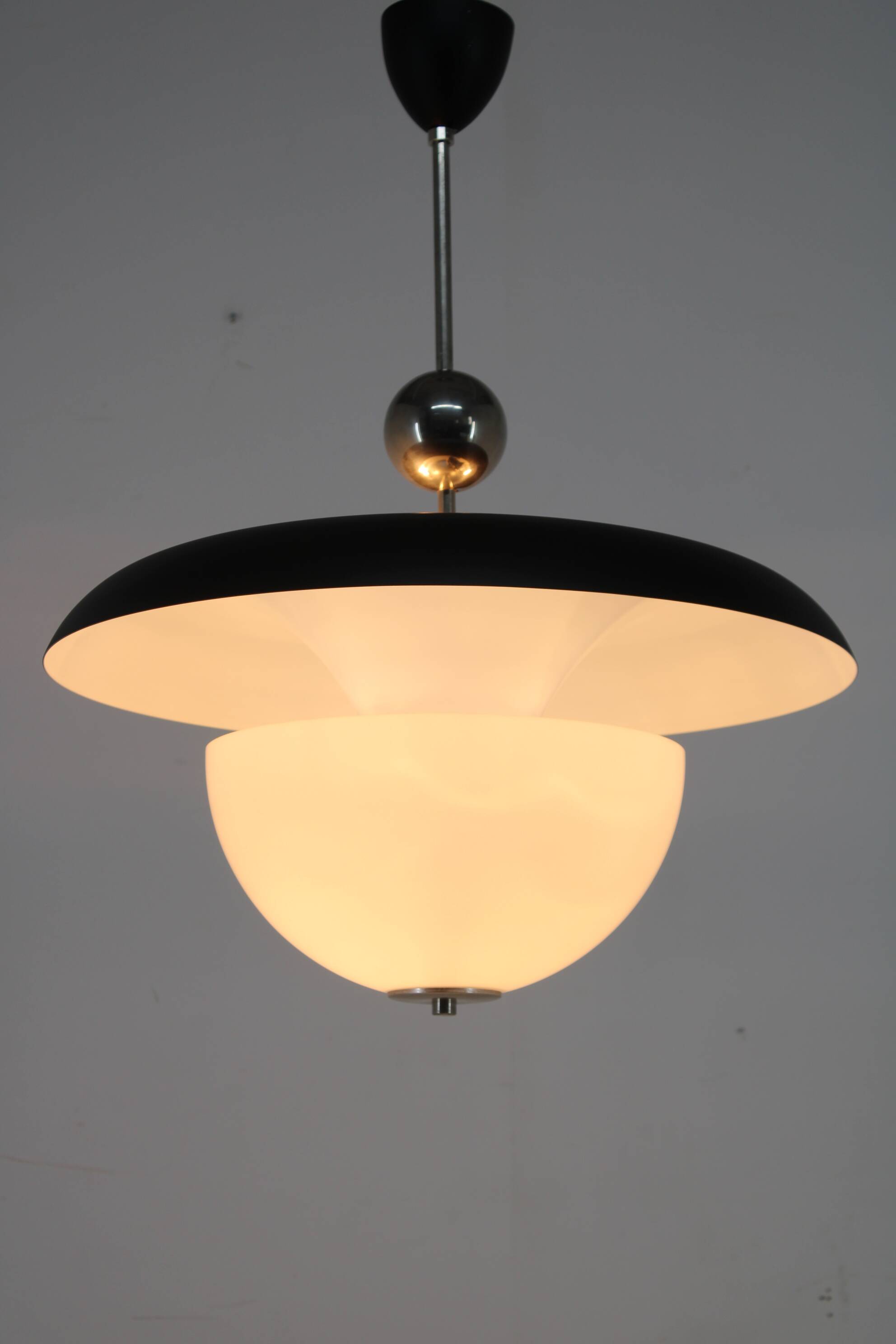 1930s Bauhaus Chandelier by Anyz, Czechoslovakia
