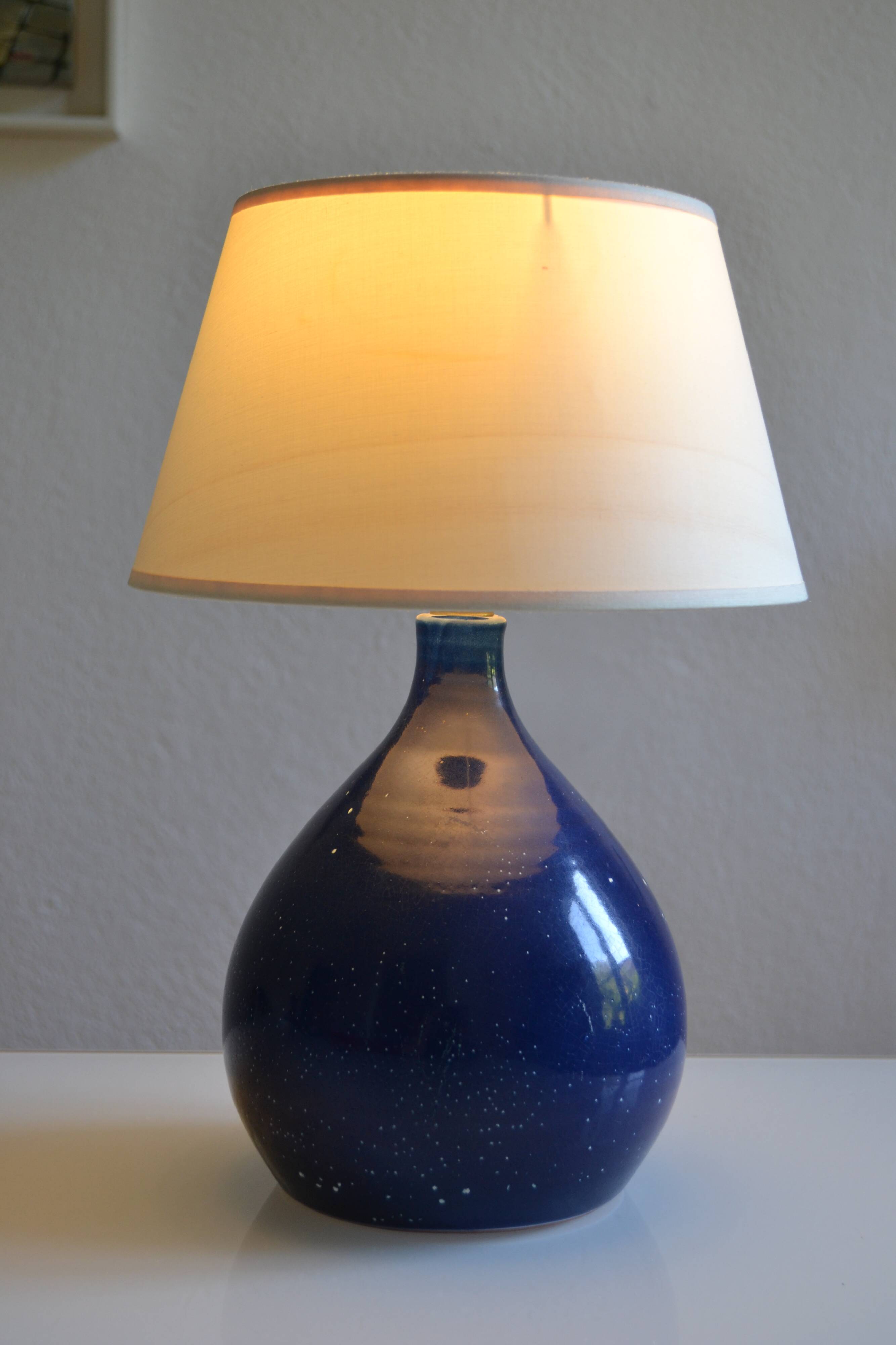 ceramic lamp base modernist France 1970