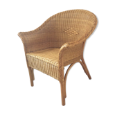 Vintage 70s rattan and wicker chair