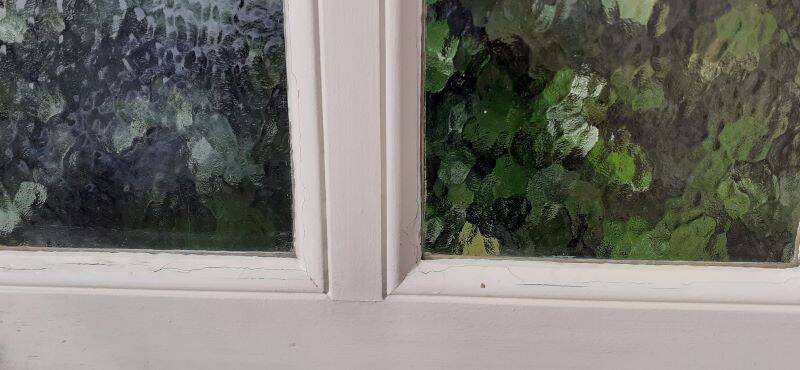 Communication door 1 translucent glass H233.5xL84.5cm old 20th century