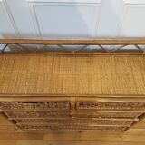 Rattan chest of drawers