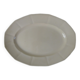 Digoin Sarreguemines flat oval creamy white