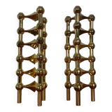 Gold-Plated Candleholders by Ceasar Stoffi & Fritz Nagel for BMF, 1960s, Set of 12