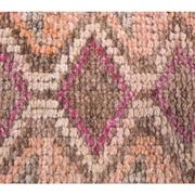 Vintage Pink Geometric Turkish Hand-Knotted Runner 80x361