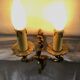 Louis XV style bronze wall lamp with 2 lights