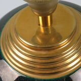 Vintage table lamp signed Louis Drimmer, glazed ceramic & lampshade