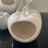 Set of 6 vintage ceramic fruit vases/cachepots